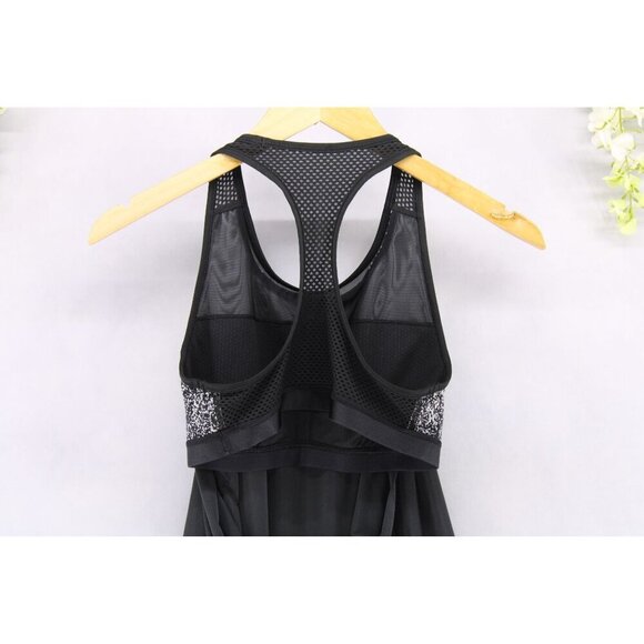 Lululemon Women's Black Soft Tank With Built In Sports Bra Draped Open Back Sz 6 - Picture 4 of 6